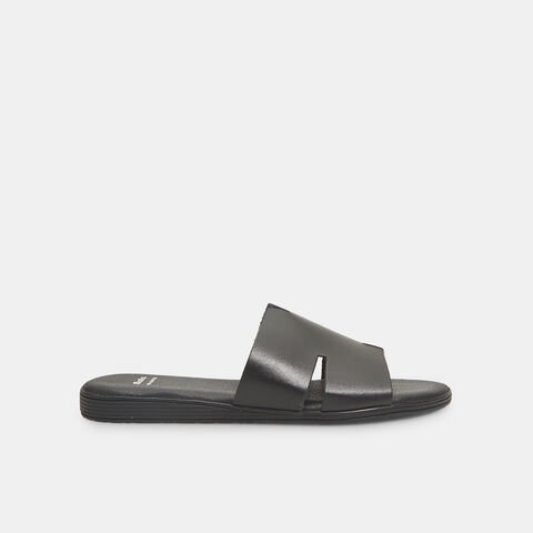 Zapatillas de mujer de piel , Negro Zapatillas de mujer de piel , Negro